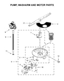 Pump, washarm and motor parts