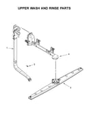 Upper wash and rinse parts