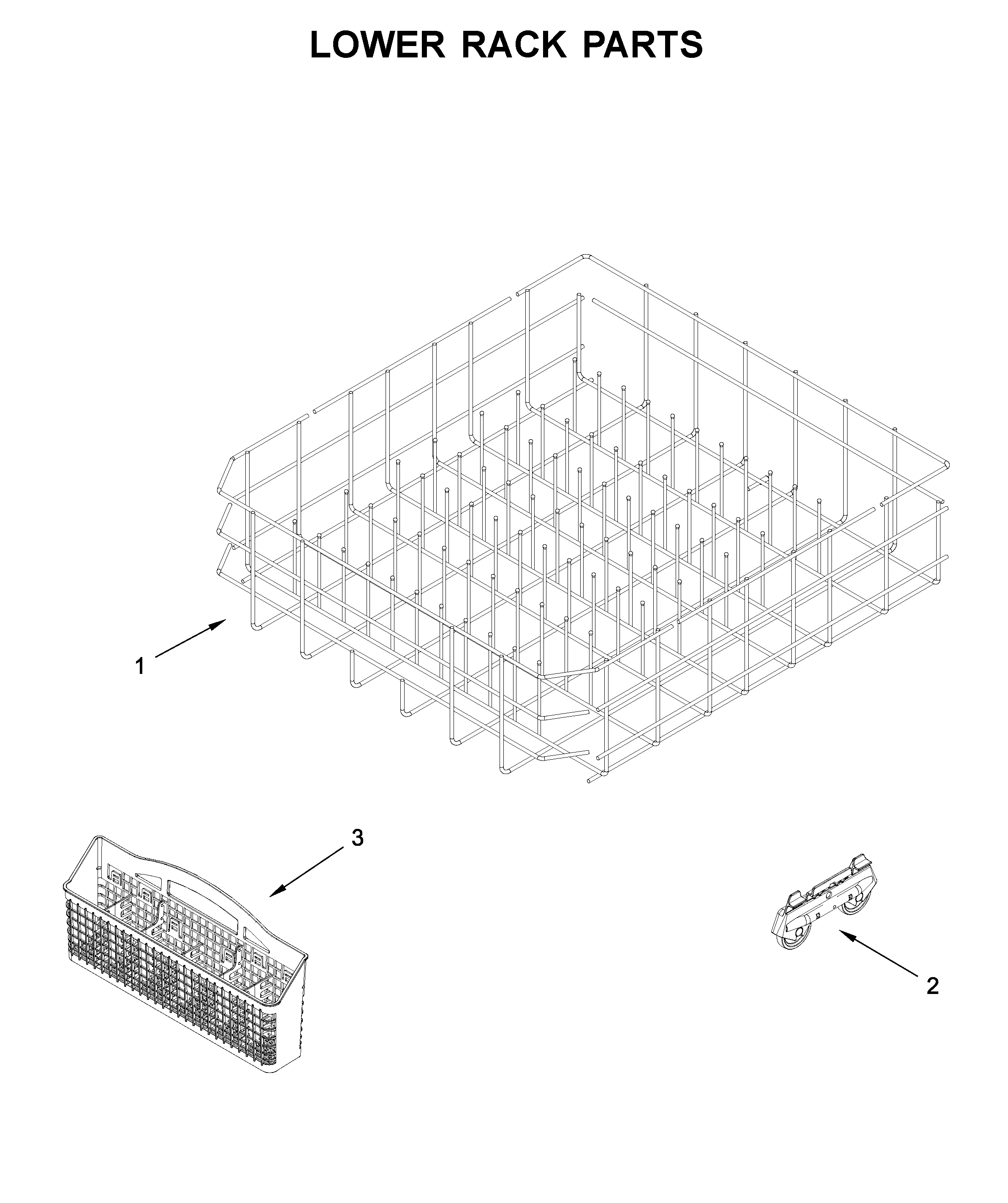 Lower rack parts