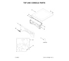Whirlpool WGD9620HW0 top and console parts diagram