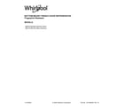 Whirlpool WRF767SDHV02 cover sheet diagram
