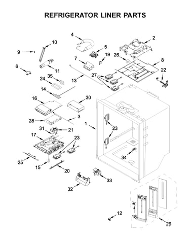 Refrigerator liner parts