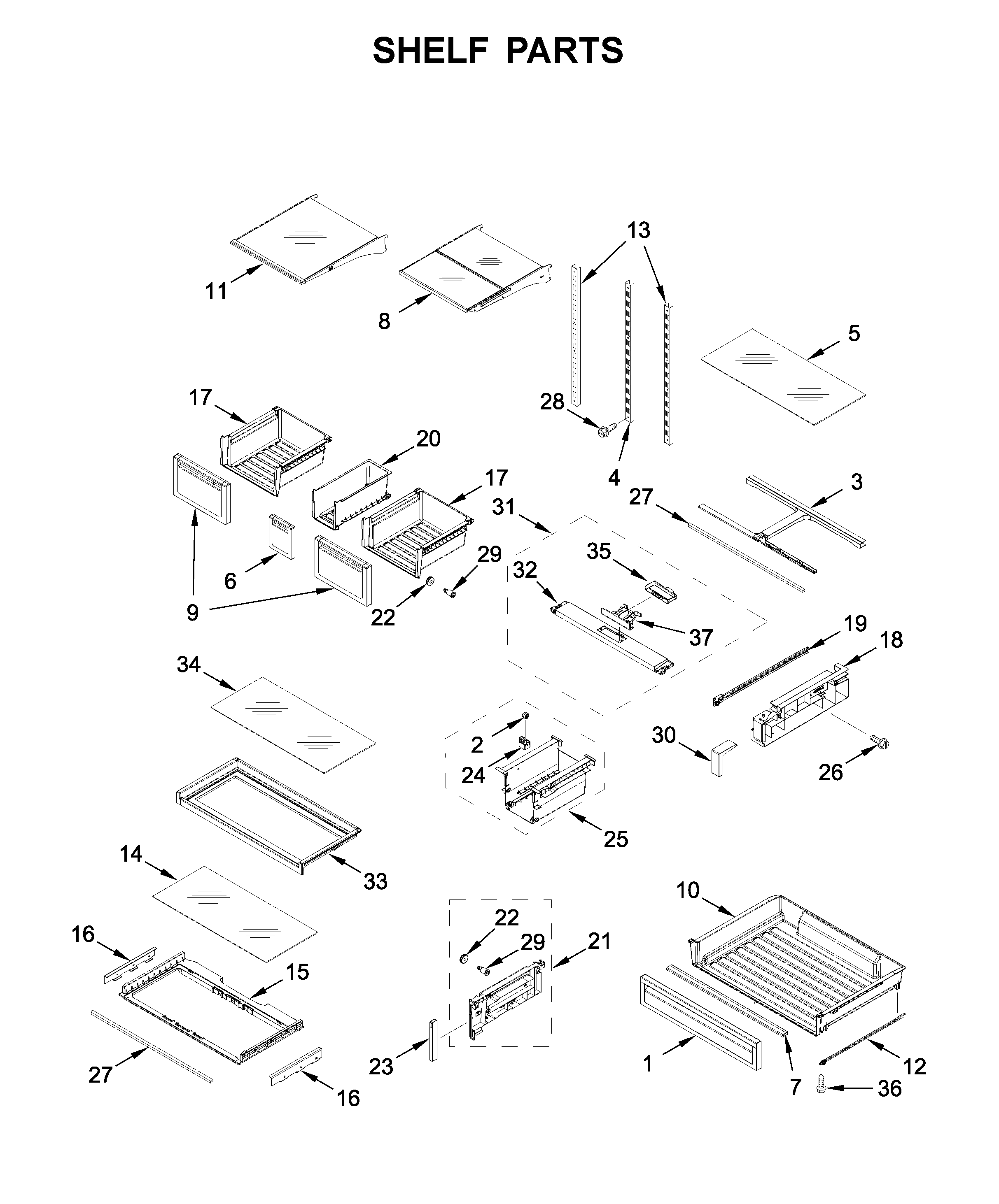 Shelf parts