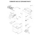 Whirlpool WRF767SDHZ02 icemaker and ice container parts diagram