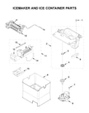 Icemaker and ice container parts