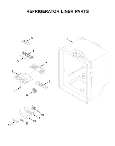 Refrigerator liner parts