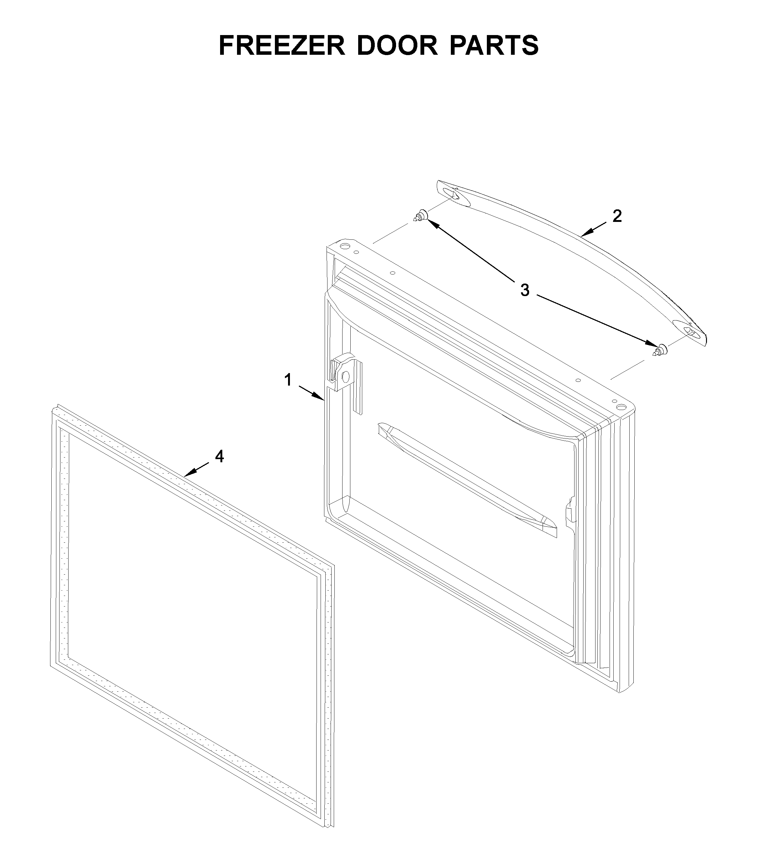 Freezer door parts