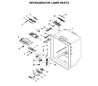 Whirlpool WRF535SWHV03 refrigerator liner parts diagram