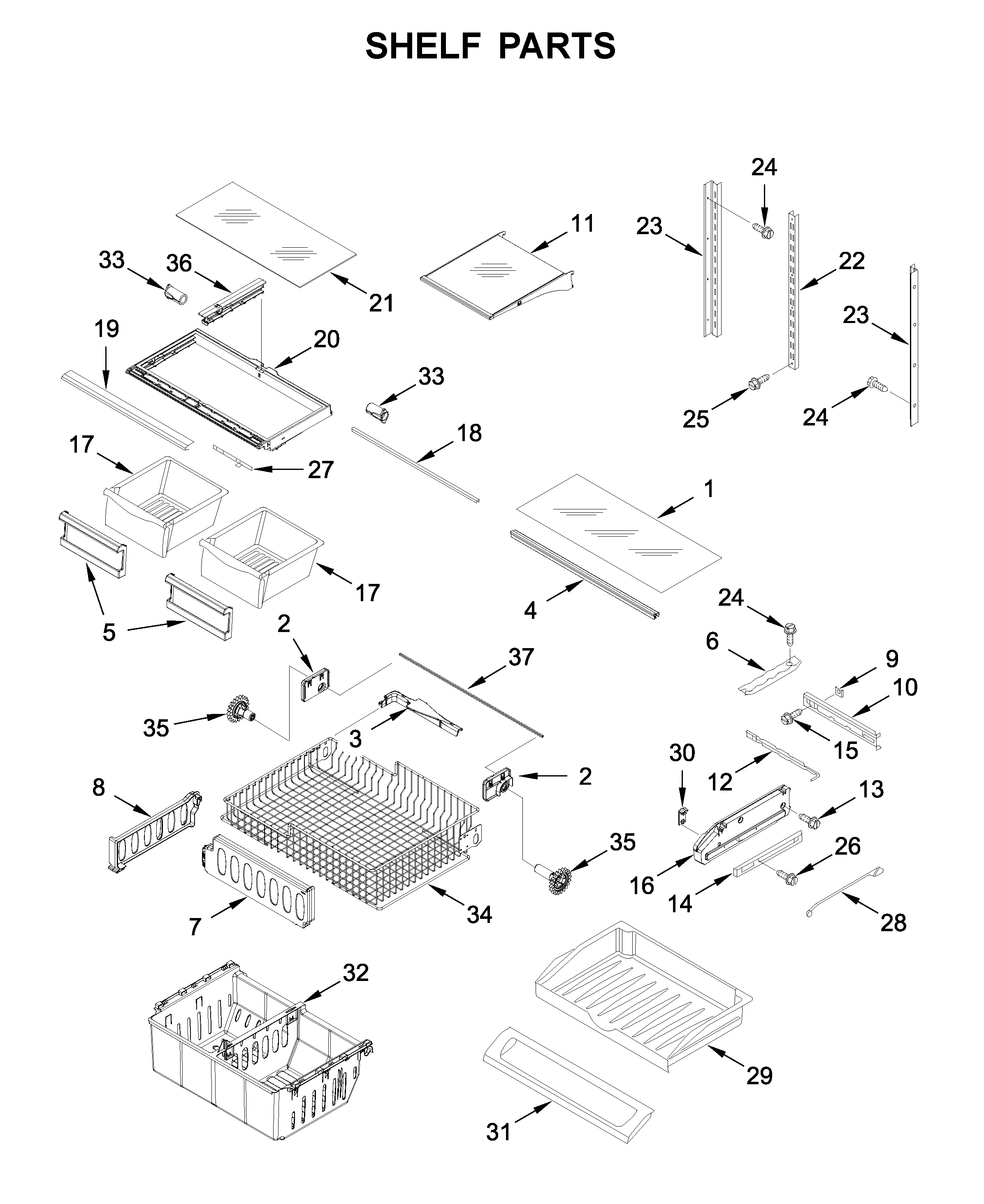 Shelf parts
