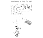 KitchenAid KRSC700HBS01 icemaker and ice container parts diagram
