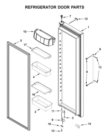 Refrigerator door parts