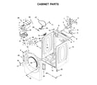 Whirlpool WED560LHW2 cabinet parts diagram