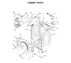 Whirlpool YWED5620HW2 cabinet parts diagram