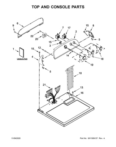 Top and console parts