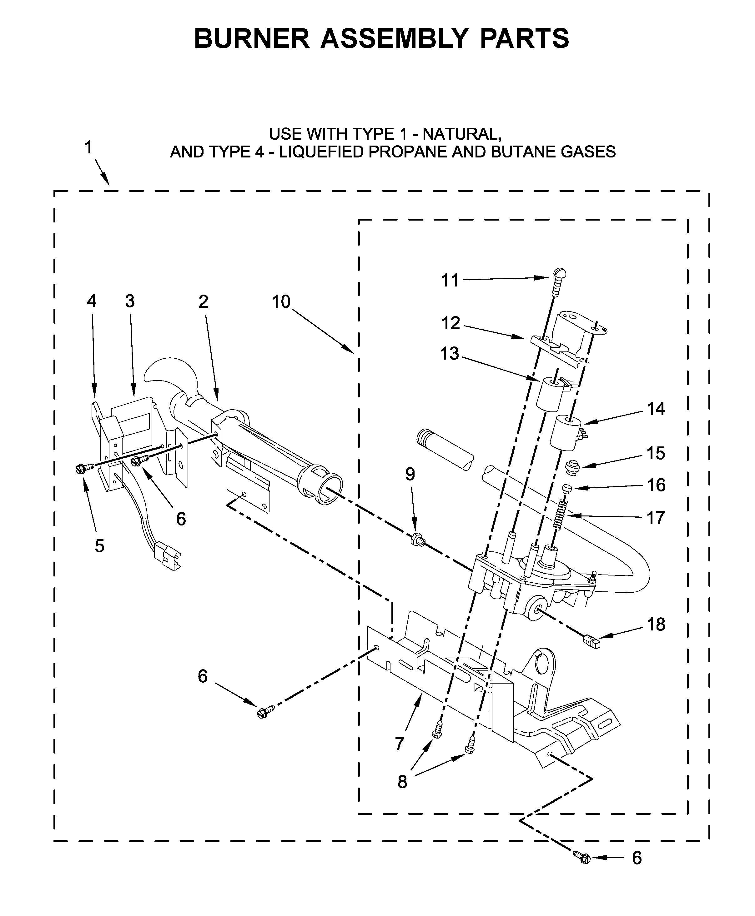 Burner assembly parts