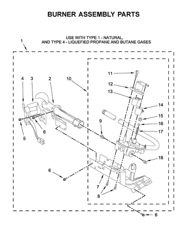 Burner assembly parts