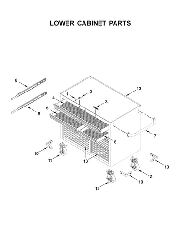 Lower cabinet parts