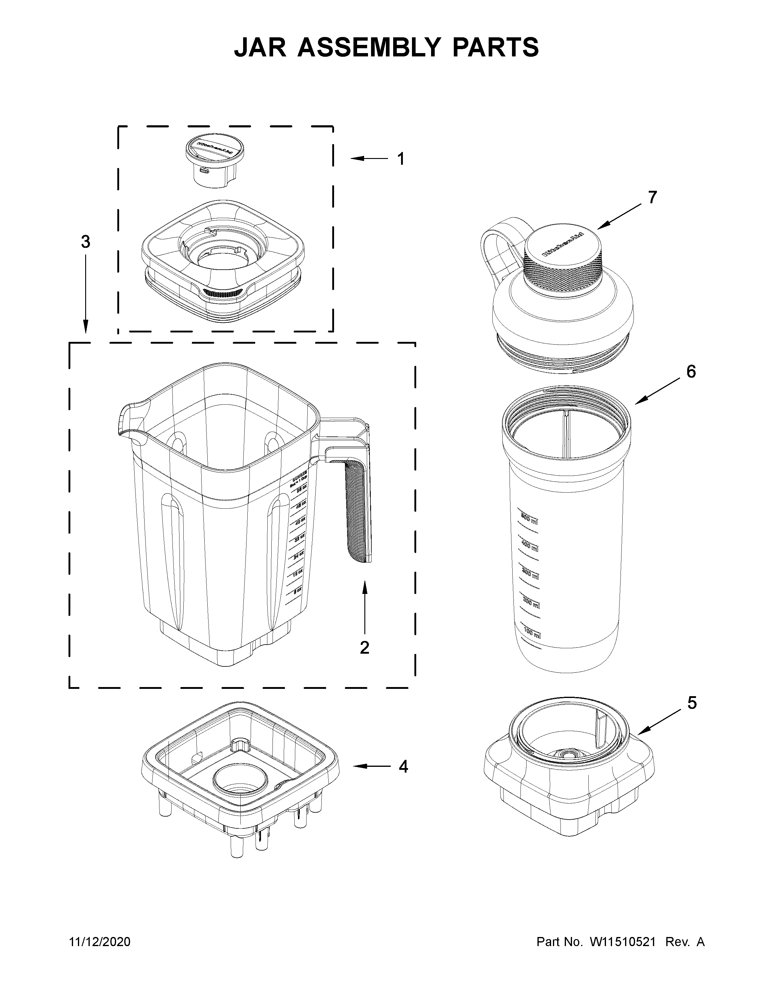 Jar assembly parts