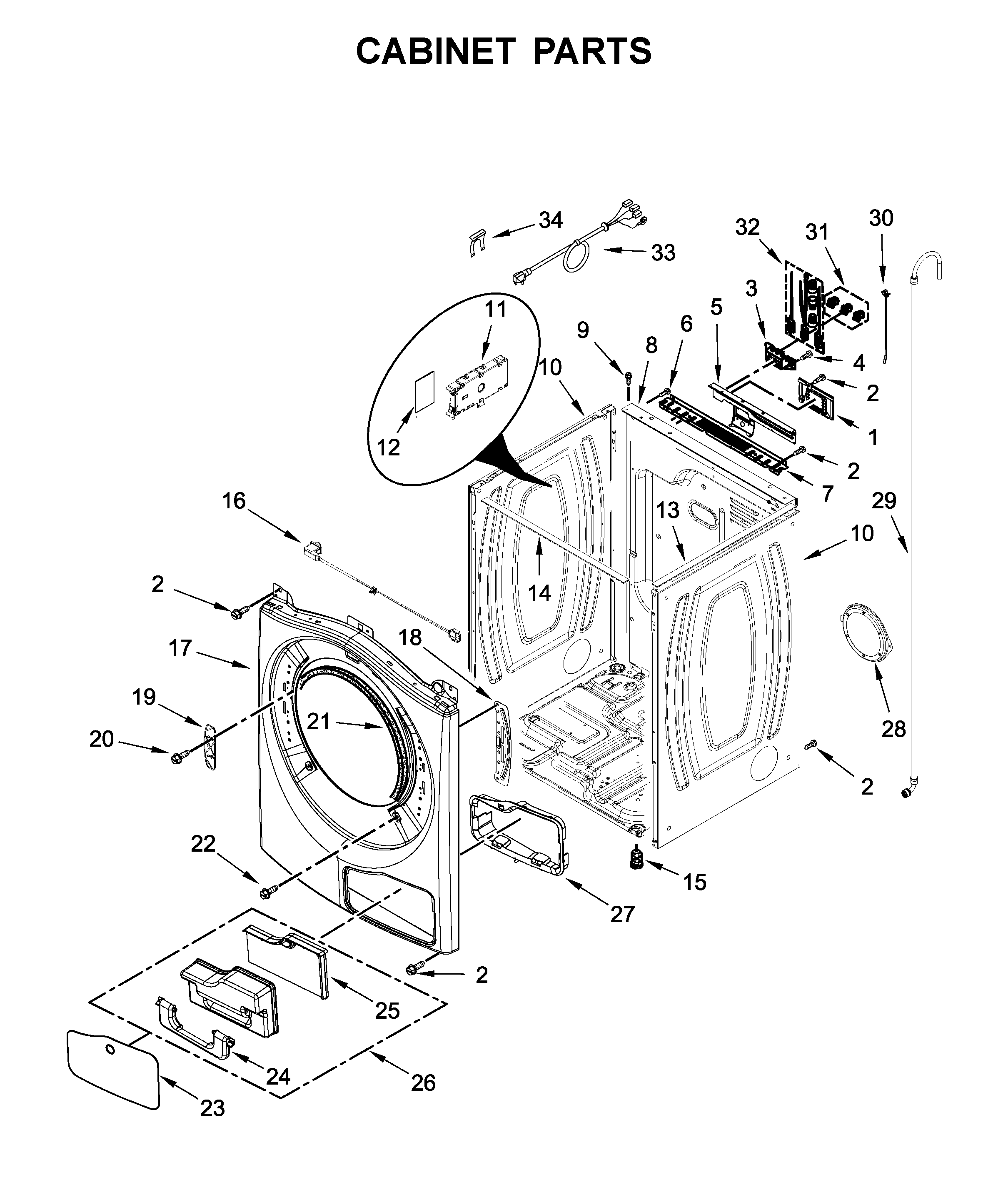Cabinet parts