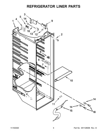Refrigerator liner parts