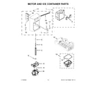 Whirlpool WRS588FIHB00 motor and ice container parts diagram