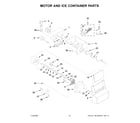 Whirlpool WRS321SDHZ01 motor and ice container parts diagram