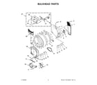 Whirlpool YWHD560CHW0 bulkhead parts diagram