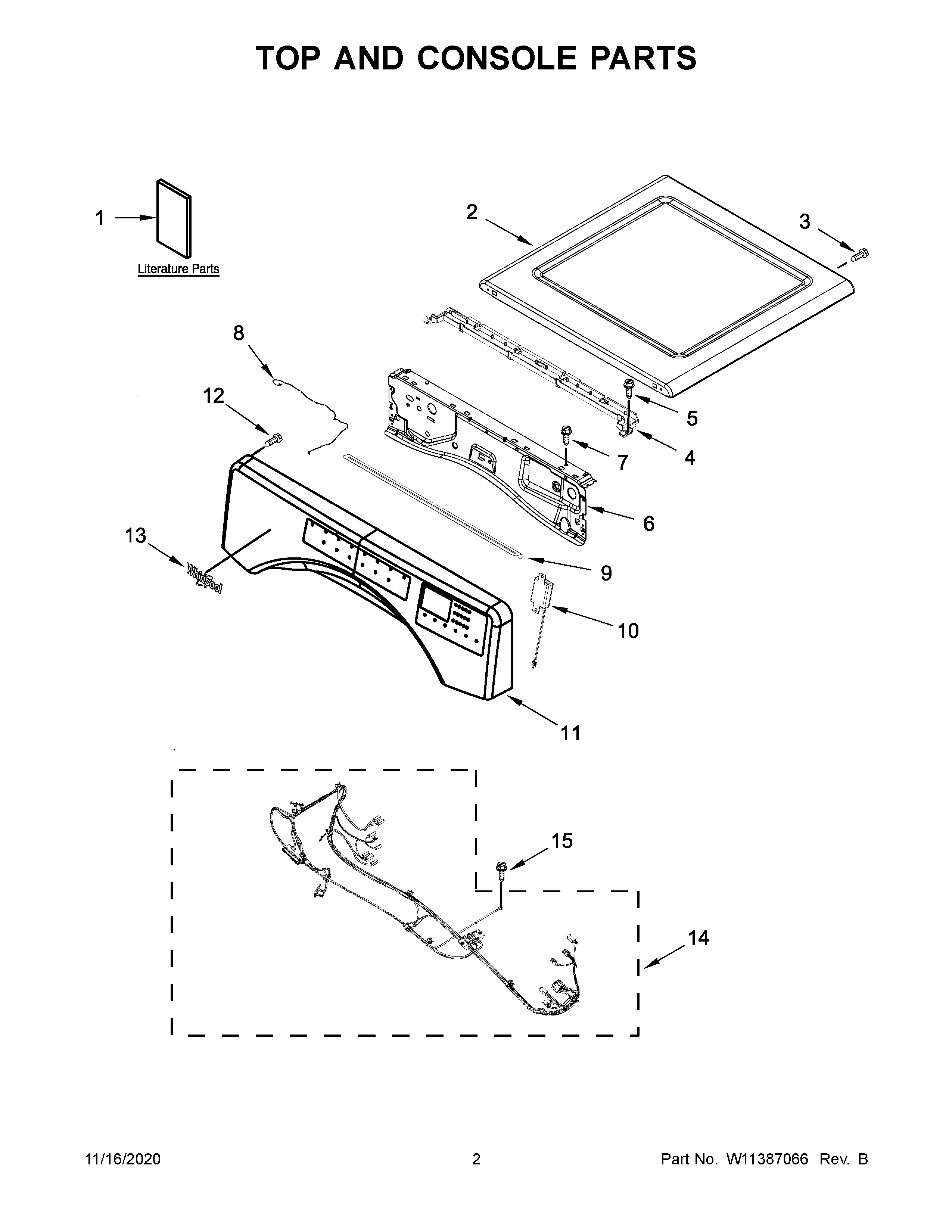 Top and console parts