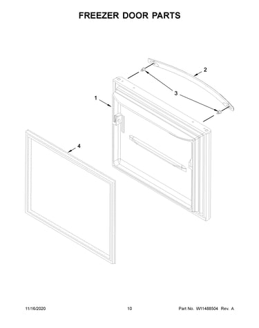 Freezer door parts
