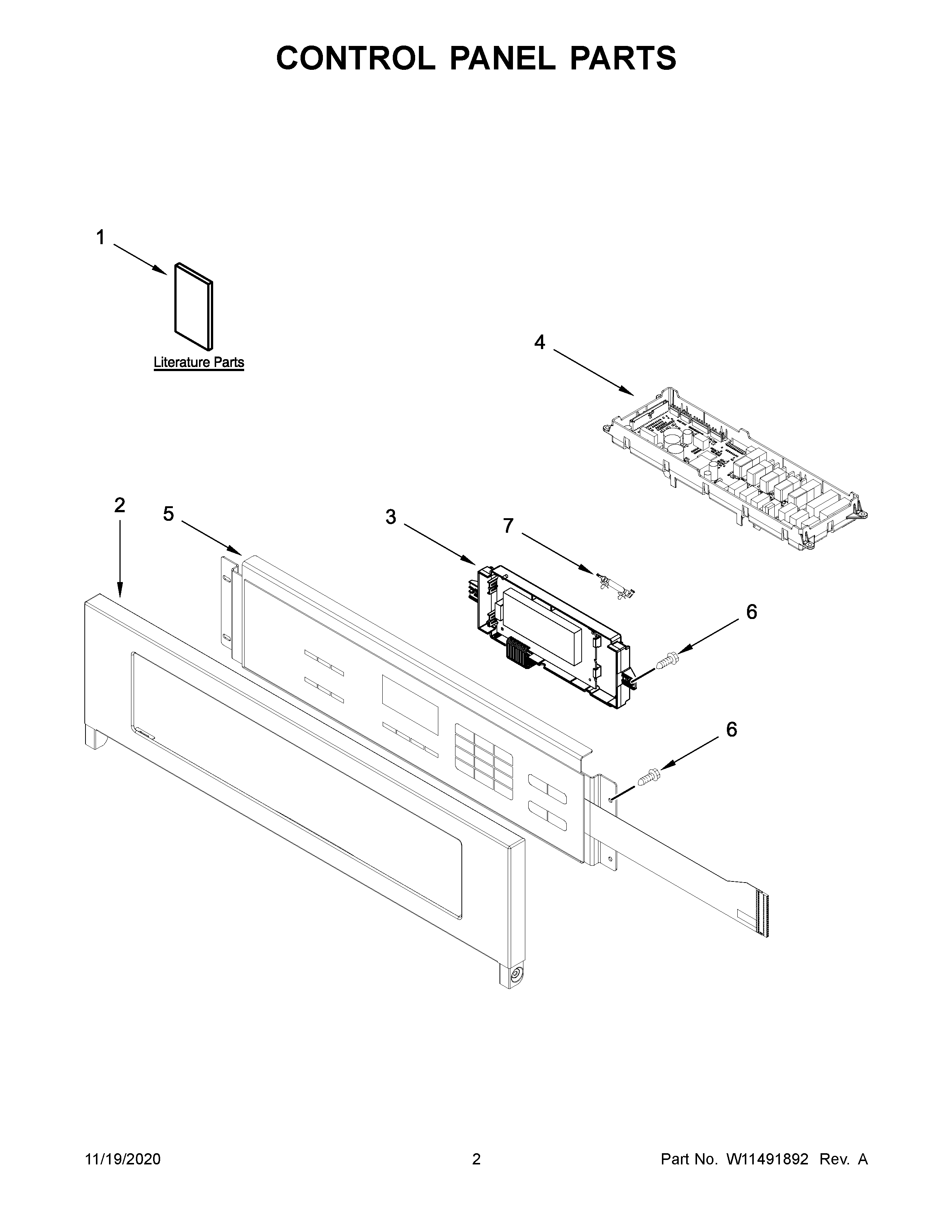 Control panel parts