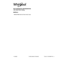 Whirlpool WRB329LFBM02 cover sheet diagram