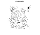 Whirlpool WED9620HC2 bulkhead parts diagram