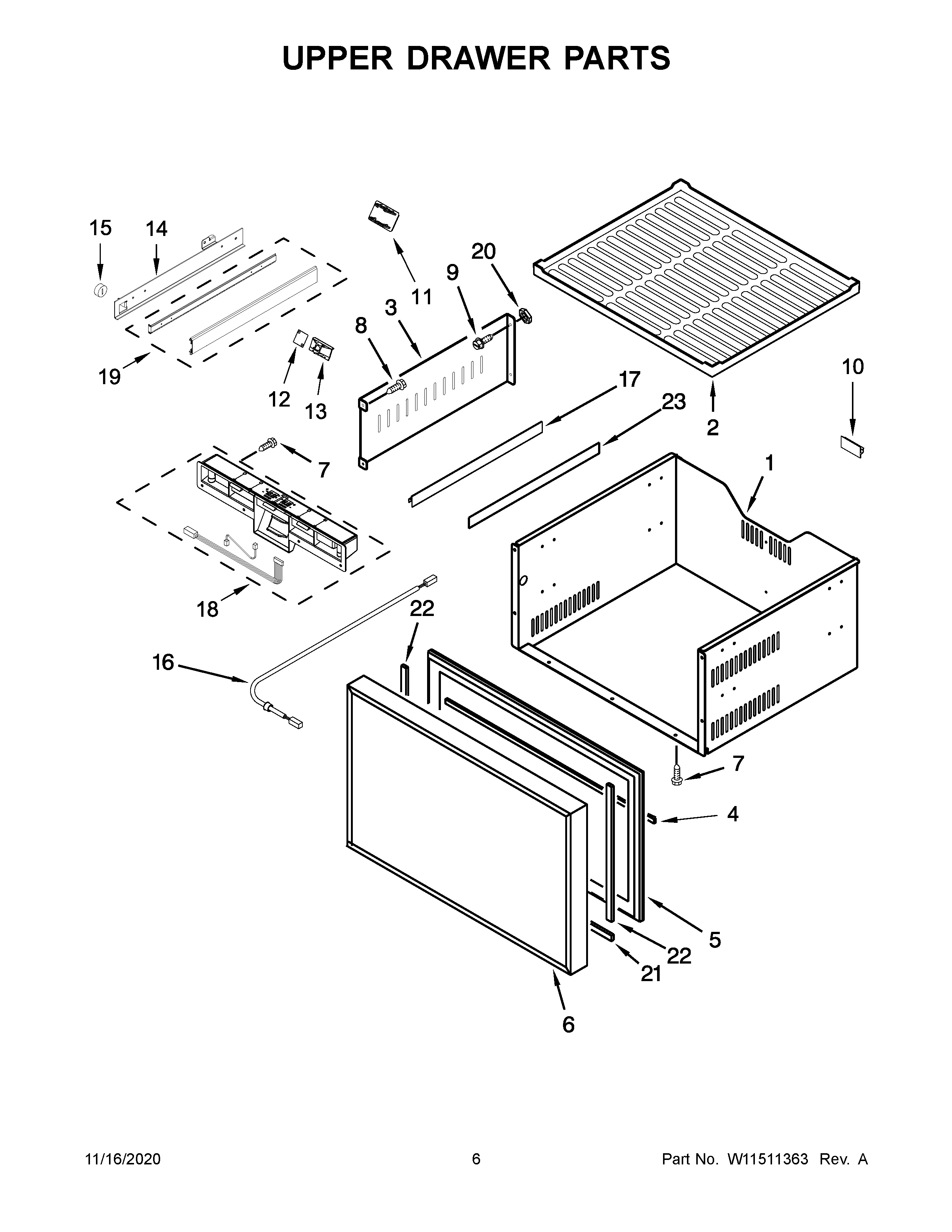 UPPER DRAWER PARTS