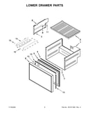 Lower drawer parts