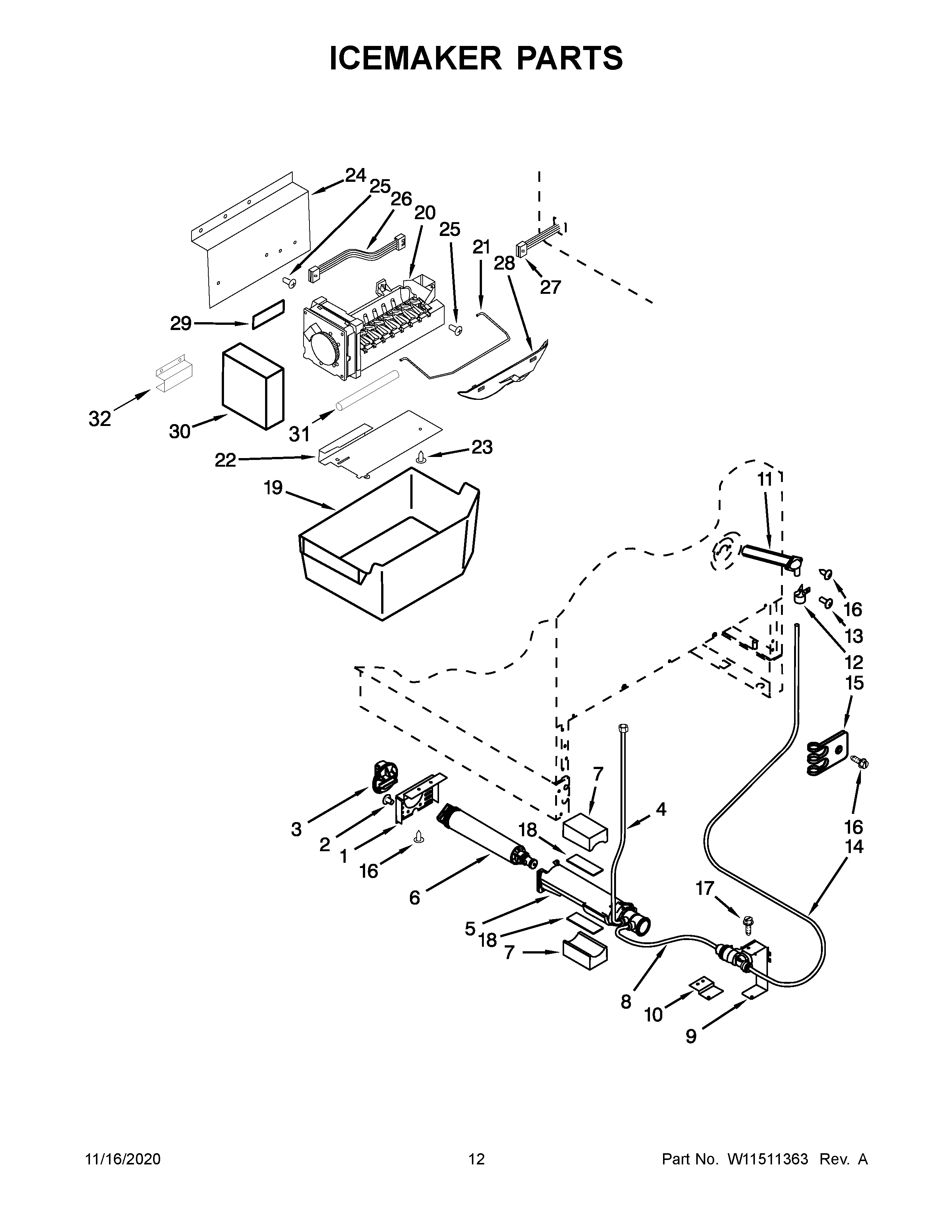 Icemaker parts