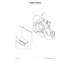 Maytag YMED6630HW2 door parts diagram