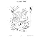 Whirlpool WED8620HW2 bulkhead parts diagram