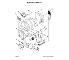 Amana YNED5800HW2 bulkhead parts diagram