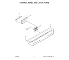 KitchenAid KDPE334GPS0 control panel and latch parts diagram