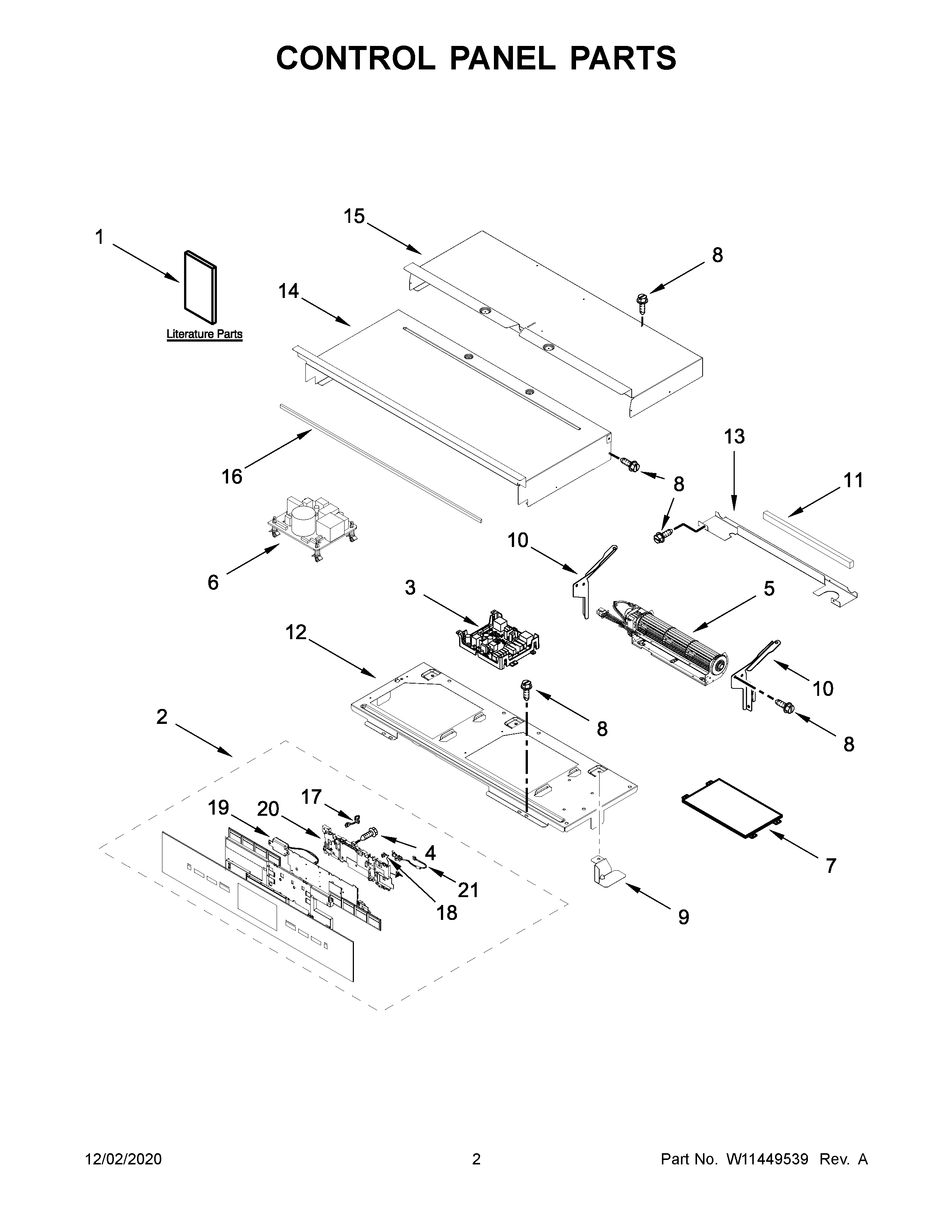 Control panel parts