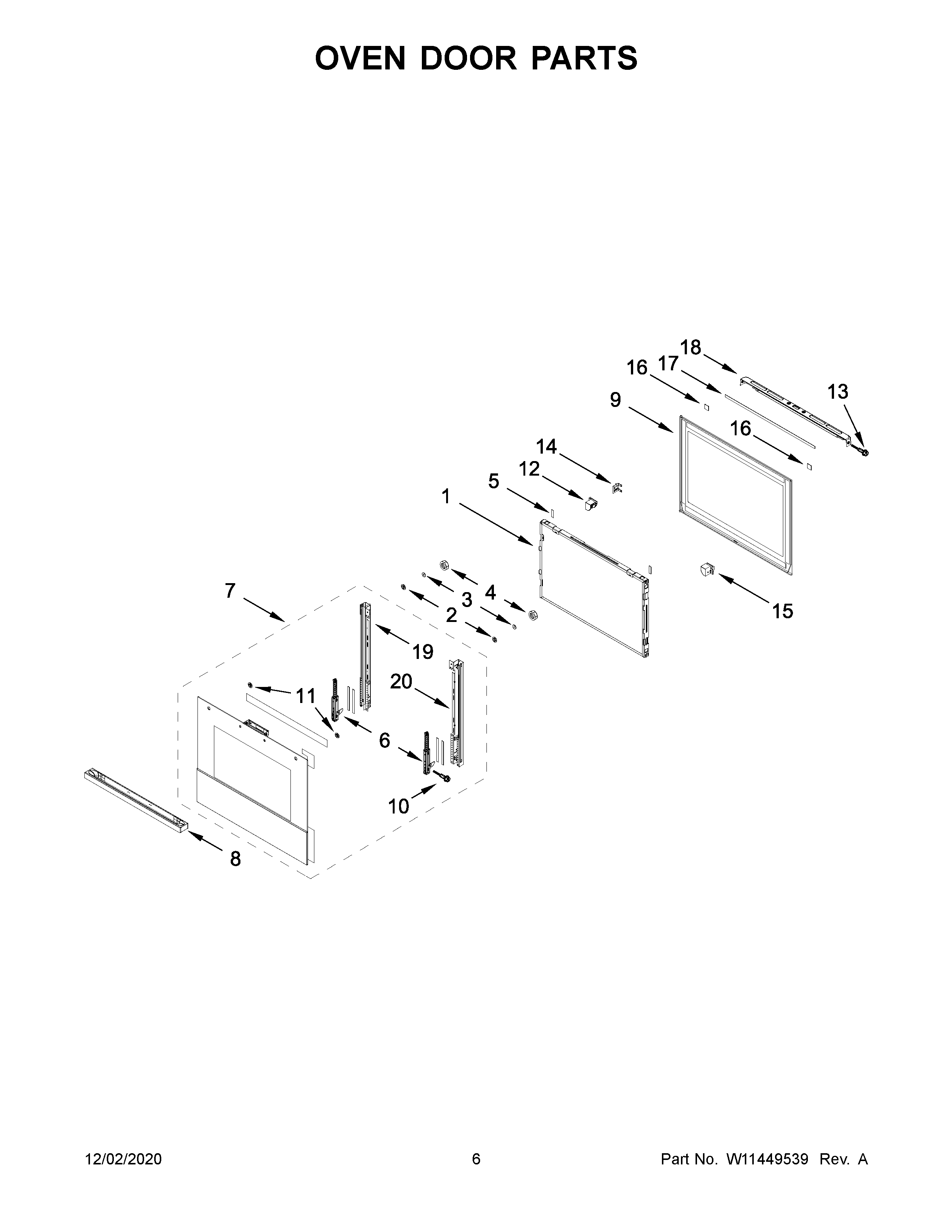 OVEN DOOR PARTS