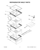 Refrigerator shelf parts