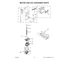 KitchenAid KRSC703HBS01 motor and ice container parts diagram