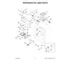 KitchenAid KRFF507HWH02 refrigerator liner parts diagram