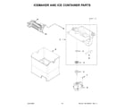 KitchenAid KRFF507HWH02 icemaker and ice container parts diagram