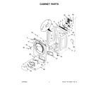 Whirlpool WHD862CHC0 cabinet parts diagram