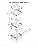 Refrigerator shelf parts