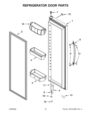 Refrigerator door parts