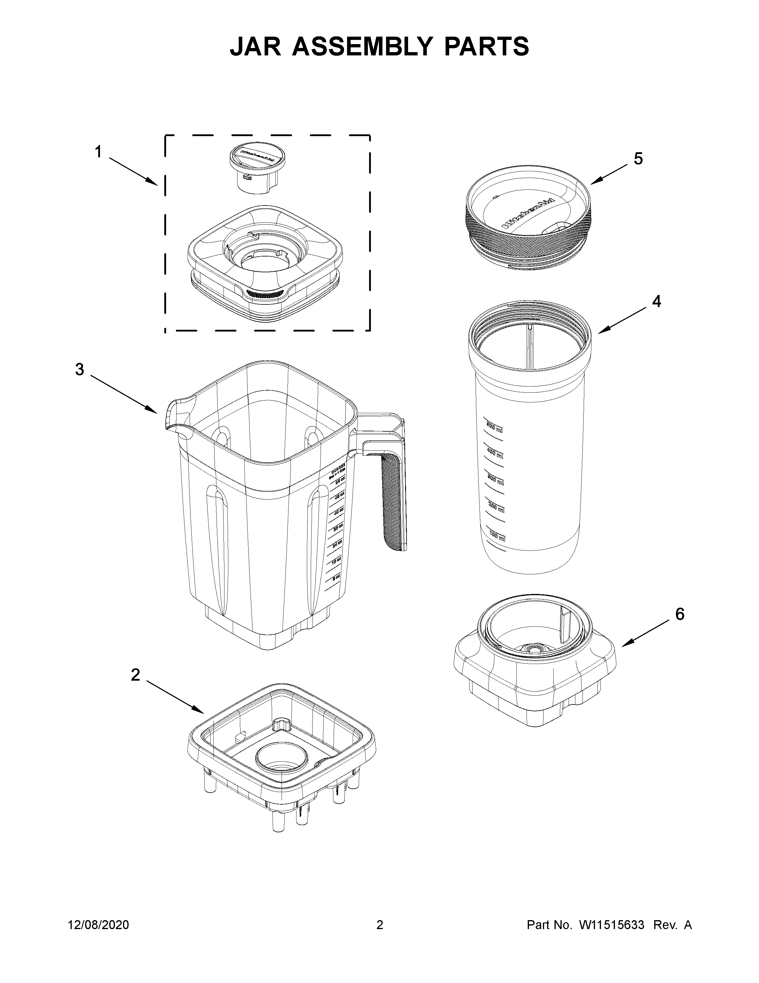Jar assembly parts