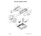 Maytag MGD6200KW1 top and console parts diagram